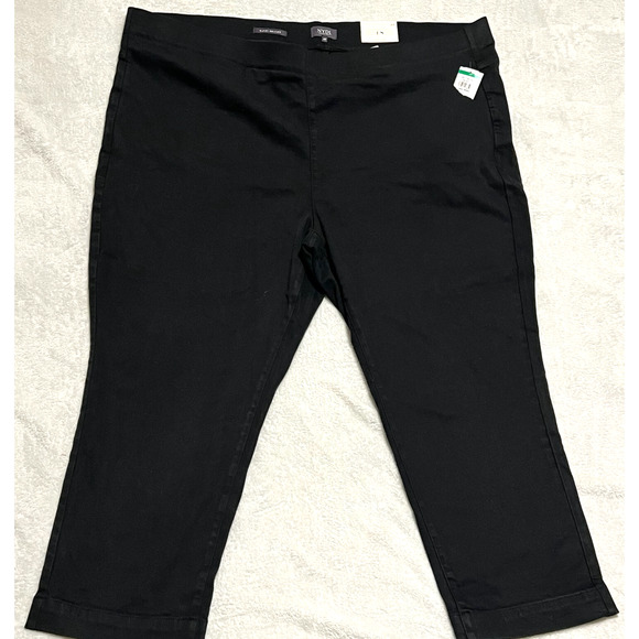 NYDJ Pull On Bailey‎ Relaxed Straight Leg Ankle Jean - 4X, Overdye Black -NWT - Picture 1 of 10
